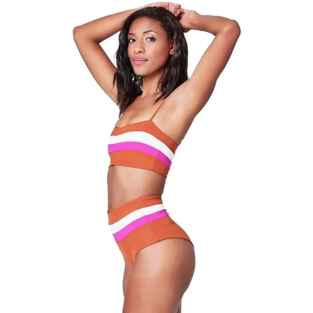 L* Space Portia Stripe Bikini Top - image 5